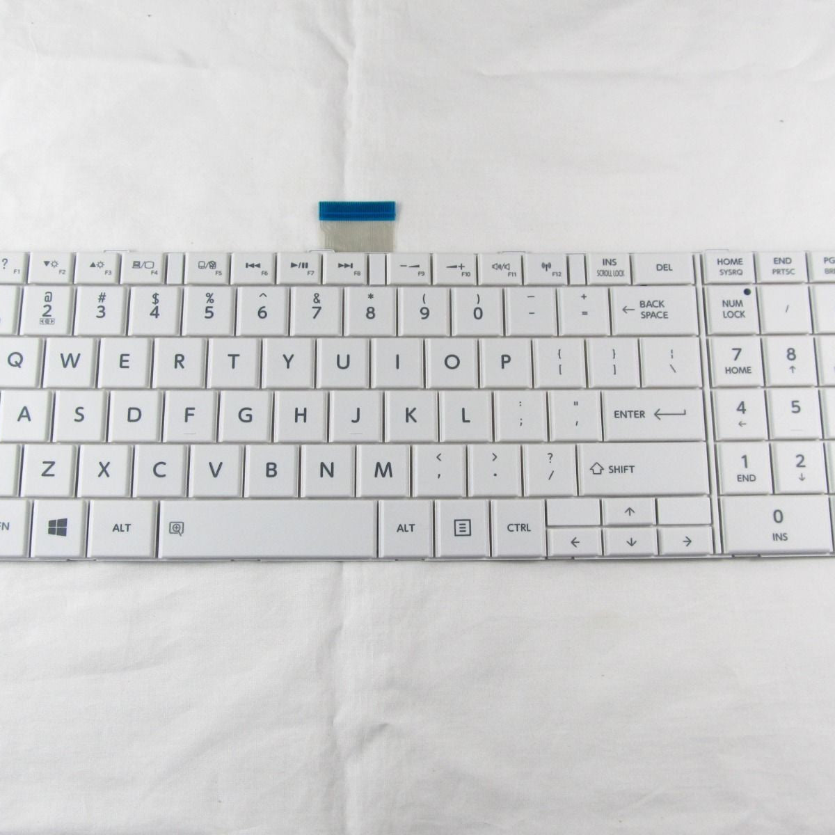 Tastatura laptop pentru Toshiba A850 L850 P850 C850 C855 C870 color white, US International, fără iluminare, cu NumPad