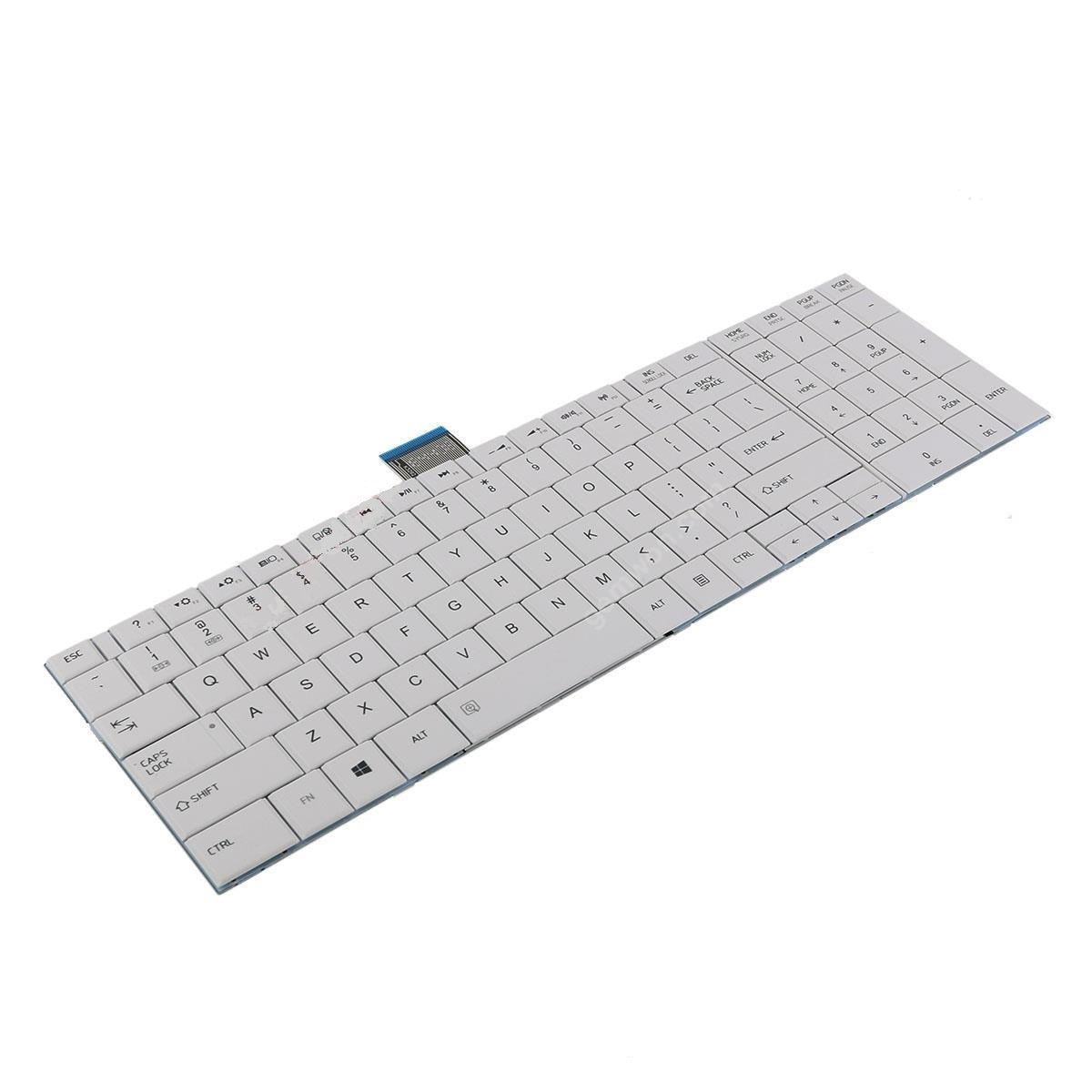 Tastatura laptop pentru Toshiba A850 L850 P850 C850 C855 C870 color white, US International, fără iluminare, cu NumPad