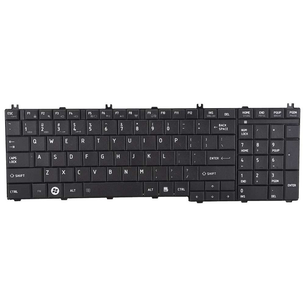 Tastatura laptop pentru Toshiba C650D C650 C655 C655D C660 C660D C670 L675 L755 L670 L650, US International, fără iluminare, cu NumPad