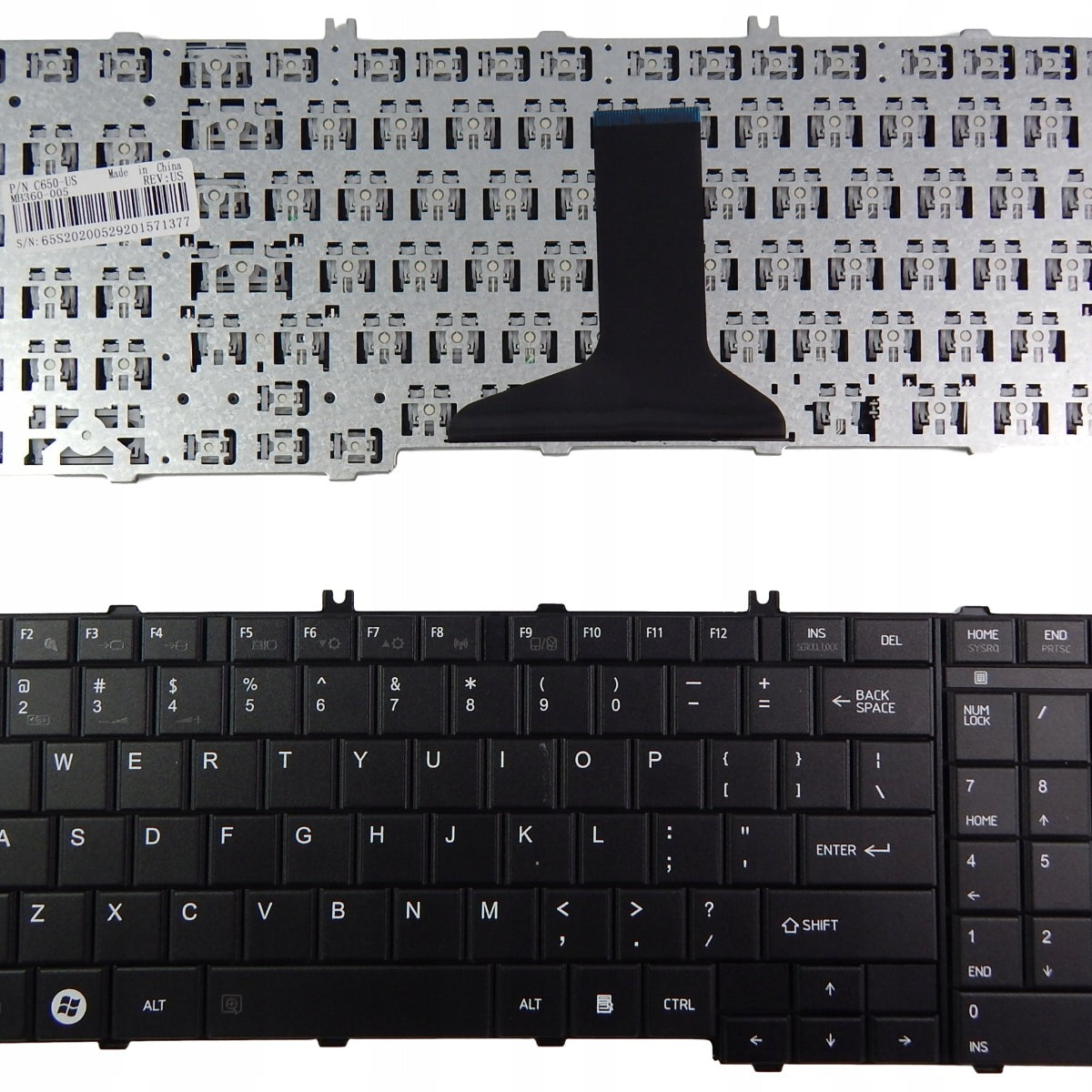Tastatura laptop pentru Toshiba C650D C650 C655 C655D C660 C660D C670 L675 L755 L670 L650, US International, fără iluminare, cu NumPad