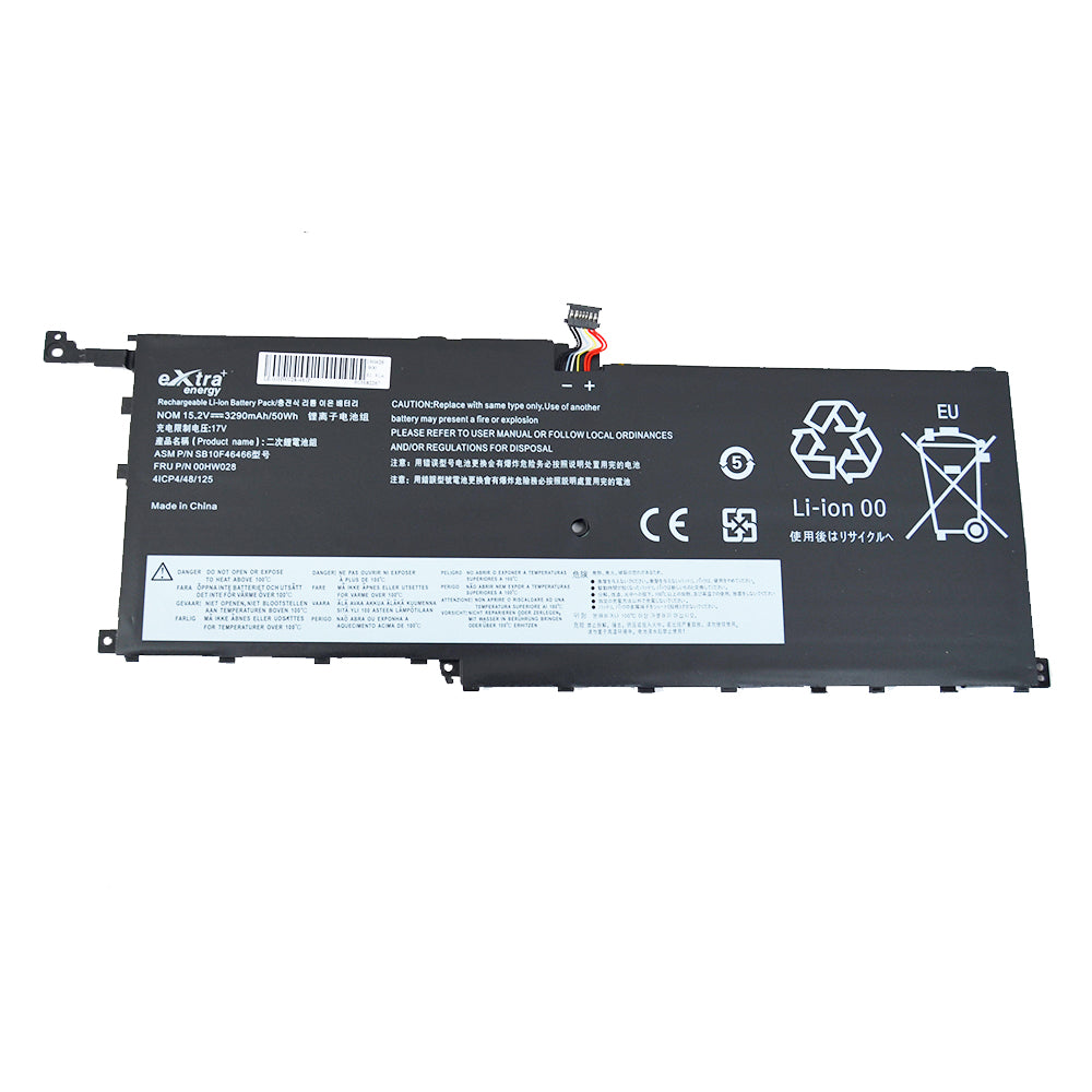 Baterie laptop Lenovo X1 Yoga 1st Gen (Type 20FQ 20FR) X1 Yoga 2nd Gen (Type 20JD 20JE 20JF 20JG) X1 Carbon gen 4 (Type 20FB, 20FC) 00HW028, 4 celule, 3290mAh, 15.2V, Li-Polymer