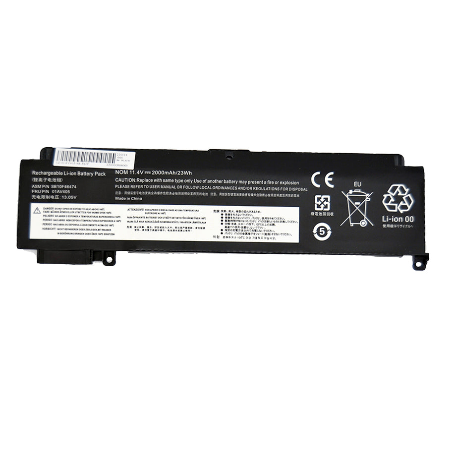 Baterie laptop Lenovo ThinkPad T460s T470s 01AV405 01AV406 01AV407 01AV408, 3 celule, 2000mAh, 11.4V, Li-Ion