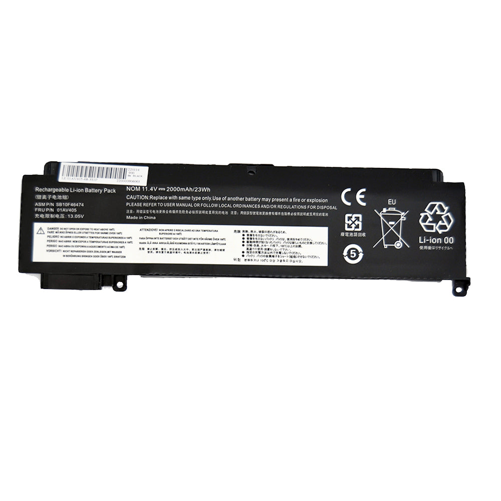 Baterie laptop Lenovo ThinkPad T460s T470s 01AV405 01AV406 01AV407 01AV408, 3 celule, 2000mAh, 11.4V, Li-Ion