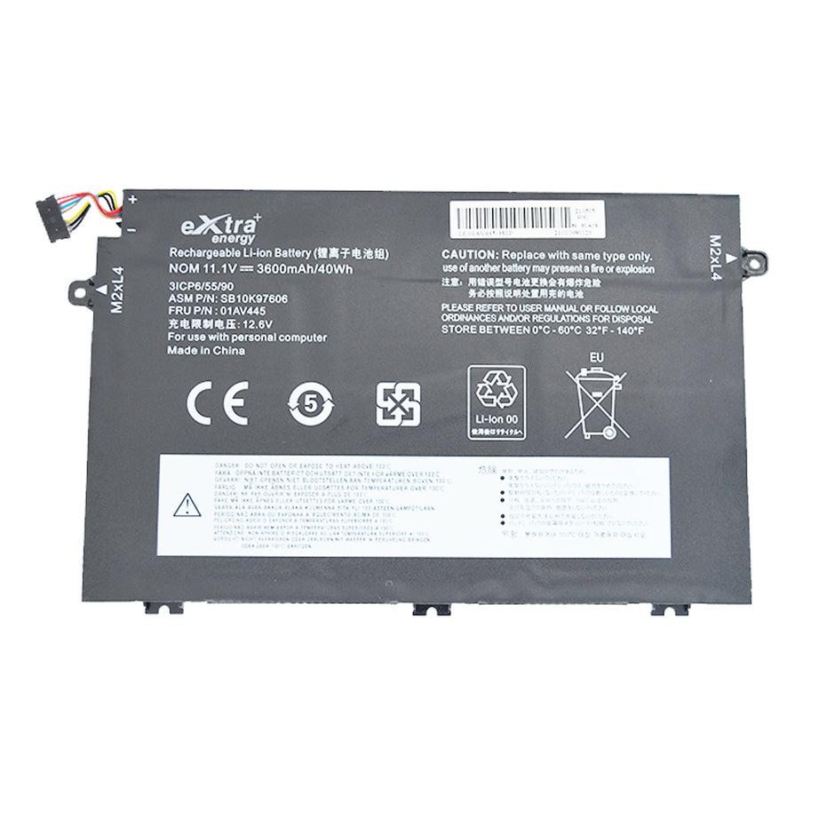 Baterie laptop Lenovo ThinkPad E14 E15 E480 E485 E490 E495 E580 E585 E590 E595 L17L3P51 SB10K97606 01AV445, 4 celule, 4100mAh, 11.1V, Li-Polymer