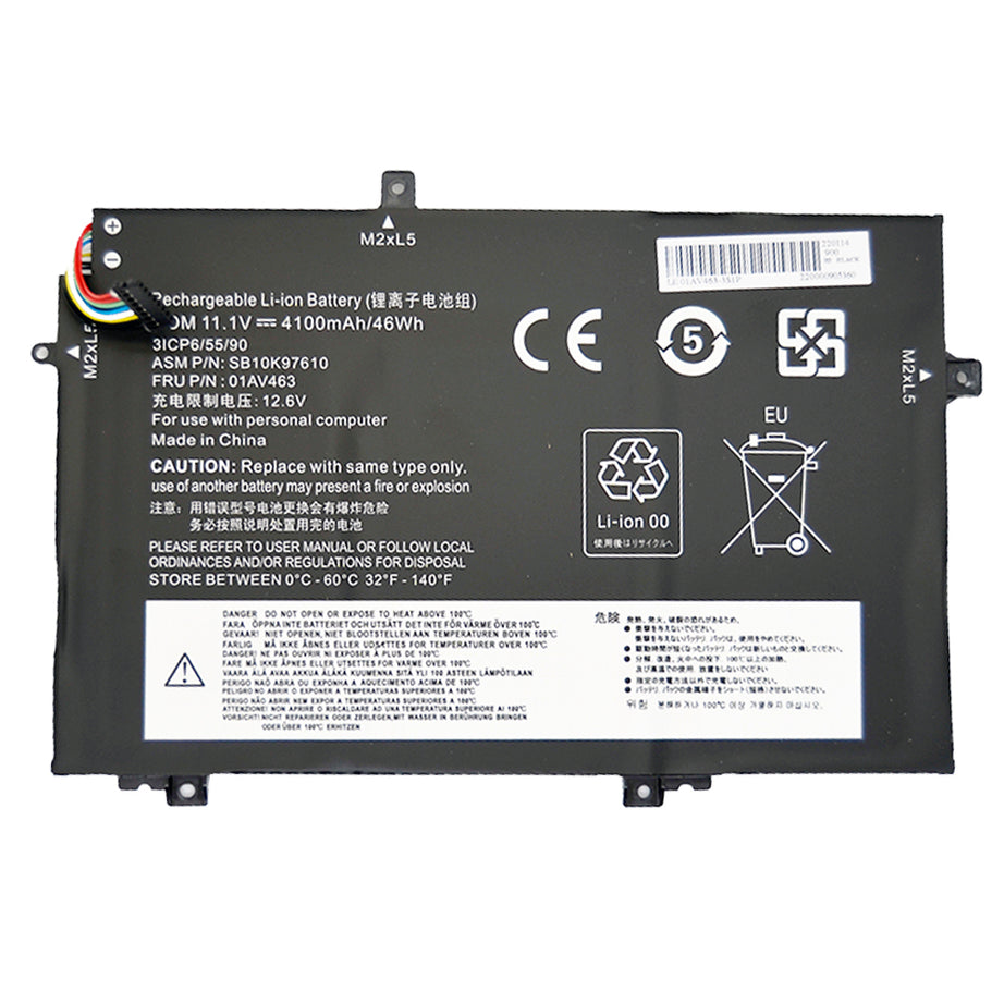 Baterie laptop Lenovo ThinkPad L480 L580 L17L3P5 SB10K97610 01AV463, 3 celule, 4100mAh, 11.1V, Li-Ion