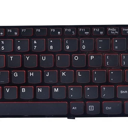Tastatura laptop pentru Lenovo Y500 Y510P taste rosii cu rama, US International, iluminată, cu NumPad