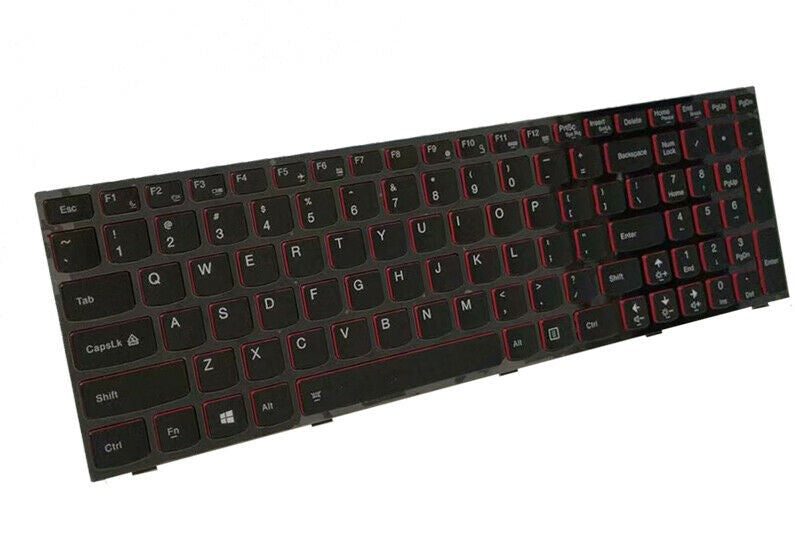 Tastatura laptop pentru Lenovo Y500 Y510P taste rosii cu rama, US International, iluminată, cu NumPad