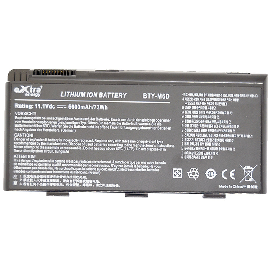 Baterie laptop MSI GT60 GT70 GT660 GT680 GT683 GT780 GT783 GX660 GX680 GX780 BTY-M6D, 9 celule, 6600mAh, 11.1V, Li-Ion