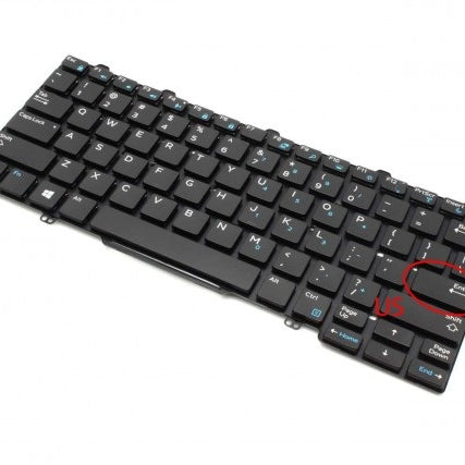 Tastatura laptop pentru Dell Latitude E5250 E5270 E7250 E7270 PK131DK3A00, US International, fără iluminare, fără NumPad