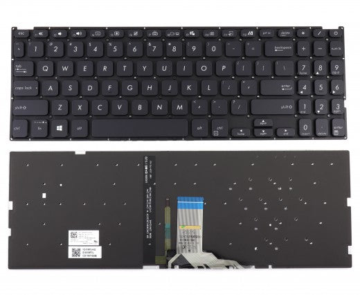 Tastatura laptop pentru Asus Vivobook X512D X512DA X512DK X512J X512JA X512JP F512 Y5200FB V5000 iluminata, US International, fără iluminare, cu NumPad